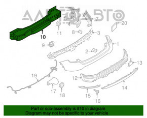 Amplificatorul de bara spate pentru Jeep Renegade 15-18 post-restilizare