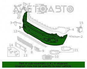 Bara față goală Jeep Renegade 15-18 pre-restilizare, structură, fixată