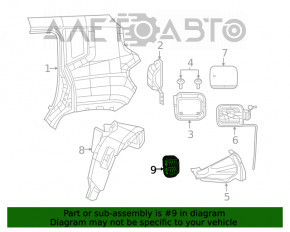 Clapeta de ventilatie dreapta Alfa Romeo Giulia 17 - superioara