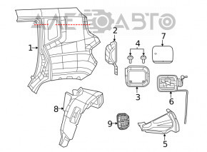 Clapeta de ventilatie dreapta Alfa Romeo Giulia 17 - superioara