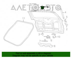 Buclele ușii portbagajului stâng al Jeep Renegade 15-