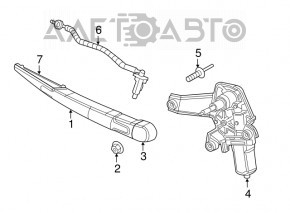 Trapezul de curățare cu motor spate pentru Fiat 500X 16-