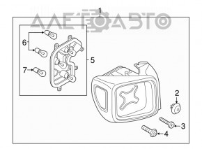 Lampa stânga Jeep Renegade 15-18, fara reconditionare, cu rama neagra.