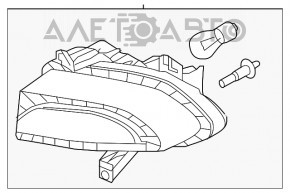 Semnalizator cu DRL fata dreapta Jeep Renegade 15-18 Dorest nou original OEM