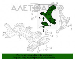 Maneta inferioară frontală stângă Jeep Renegade 15- awd fără articulație, crăpată silentioasă