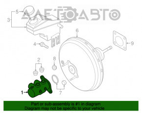 Cilindrul principal de frână cu rezervor Fiat 500X 16-