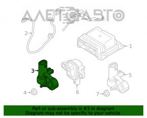 Senzație de siguranță din spate dreapta pentru airbag-ul Jeep Renegade 15-