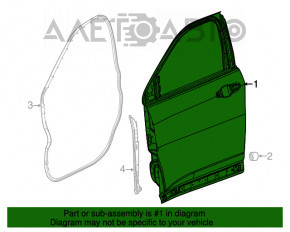 Ușa asamblată față dreapta Jeep Compass 17-