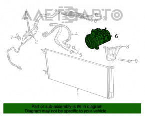 Компрессор кондиционера Jeep Compass 17- 2.4