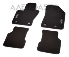 Set de covorașe pentru interiorul Jeep Compass 17 - material textil negru, tip 1