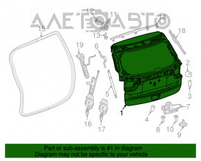 Дверь багажника голая Jeep Compass 17- OEM