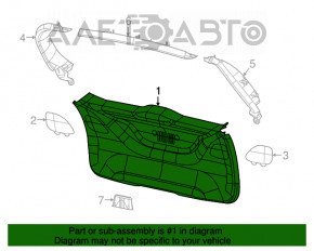 Capacul portbagajului inferior al usii Jeep Compass 17- negru, zgâriat, plasticul a început să se decoloreze.