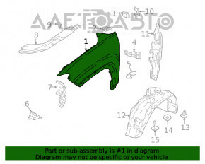 Aripa dreapta fata Jeep Compass 17- nou, neoriginal.