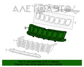 Grila radiatorului Jeep Compass 17- în 3 piese asamblate