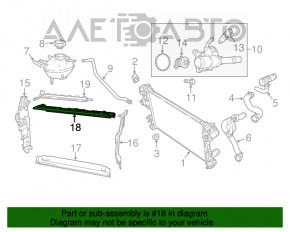 Grila radiatorului de sus pentru Jeep Compass 17- 2.4, nou, original OEM