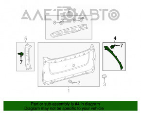 Capacul ușii portbagajului dreapta Toyota Sienna 11-14 gri.