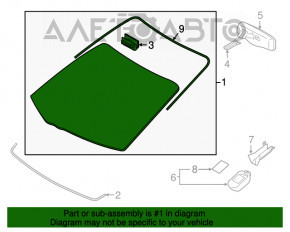 Лобовое стекло Toyota Sienna 11-17 без датчика дождя, Pilkington