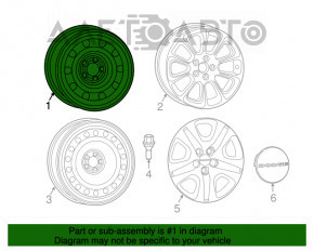 Запасное колесо докатка R17 Chrysler 200 15-17