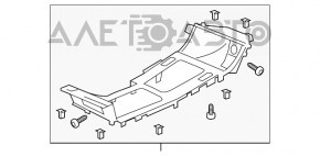 Накладка центральной консоли с подстакаником Honda Accord 13-17 царапины