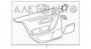 Обшивка двери карточка задняя левая VW CC 08-17 беж