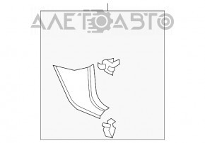 Capacul stâlpului frontal stânga jos VW CC 08-17 negru.