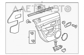 Обшивка двери карточка задняя левая Chevrolet Cruze 11-15