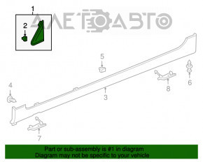 Capacul de matriță aripă triunghiulară dreapta Chevrolet Cruze 11-15, material.