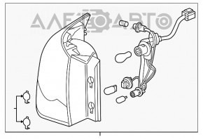 Lampa exterioară aripă stângă Chevrolet Cruze 11-15