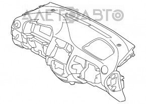 Торпедо передняя панель с AIRBAG Nissan Versa Note 13-16 дорест, потептости