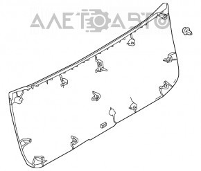 Capacul portbagajului Nissan Versa Note 13-19 negru, uzat.