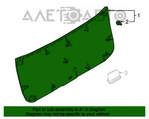 Capacul portbagajului Nissan Versa Note 13-19 negru, uzat.