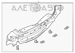 Задняя панель Nissan Versa Note 13-19 белая