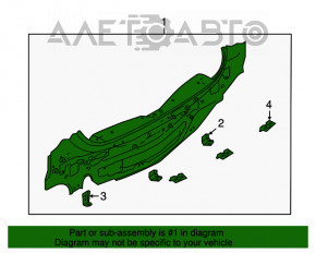 Panoul din spate al Nissan Versa Note 13-19 este verde