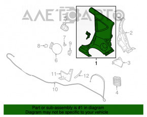 Aripa spate dreapta Nissan Versa Note 13-19