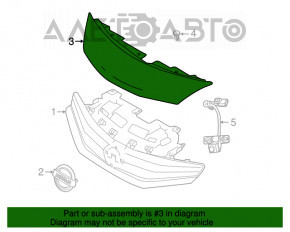 Накладка на решетку радиатора grill Nissan Versa Note 13-16 дорест, тычка