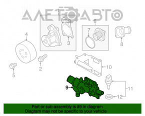 Capacul termostatului Nissan Versa Note 13-19 CVT