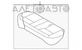 Задний ряд сидений 2 ряд Nissan Versa Note 13-19 тряпка серая