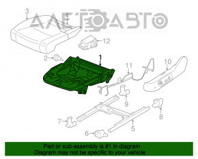 Scaun pasager VW CC 08-17 cu airbag, electric, piele neagră.