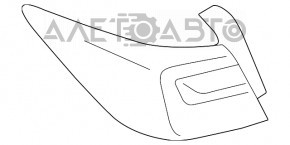 Lampa exterioară aripă stângă Subaru Legacy 15-19