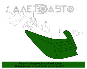 Lampa exterioară aripă stângă Subaru Legacy 15-19