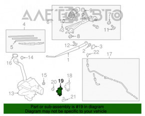 Motorul stropitorului de parbriz față pentru Subaru XV Crosstrek 13-17, nou, original OEM