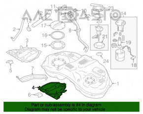 Protecția rezervorului de combustibil spate stânga pentru Subaru Forester 14-18 SJ