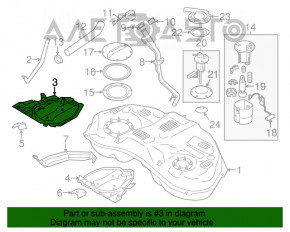 Protecția rezervorului din spate dreapta pentru Subaru Forester 14-18 SJ.