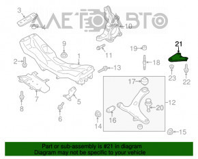 Capacul de protecție a arcului roții din față, dreapta, pentru Subaru Forester 14-18 SJ