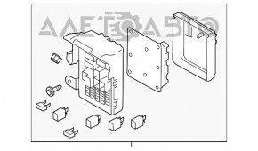 Blocul de siguranțe subtorpedou complet cu MPX Subaru Outback 15-19