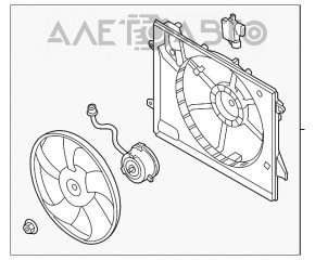 Difuzorul carcasei radiatorului asamblat pentru Hyundai Sonata 15-17 2.4