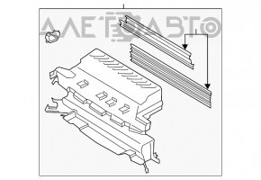 Jaluzele deflectorului radiatorului asamblate Ford Escape MK3 13-16 1.6T, 2.5 fără motor nou neoriginal