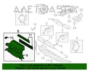 Jaluzele deflectorului radiatorului asamblate Ford Escape MK3 13-16, dorit 1.6T, 2.5 cu motor electric, rupte