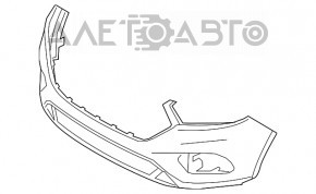 Bara fata goala Ford Escape MK3 17-19 fara capac de protectie noua, neoriginala.