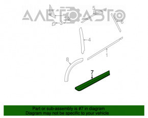 Capac usa spate dreapta inferioara Subaru Forester 14-18 SJ negru cu crom